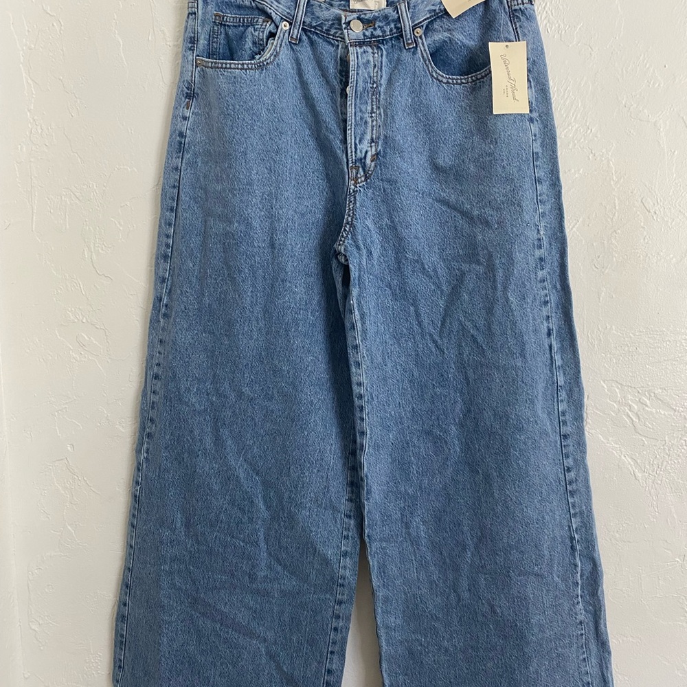 NWT Blue Wide-Leg Jeans Size 12